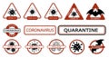 Coronavirus icon set for infographic or website. New epidemic 2019-nCoV Royalty Free Stock Photo